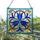 Stained Glass Victorian Tiffany Style Suncatcher Art Glass Window Panel 16 X 16