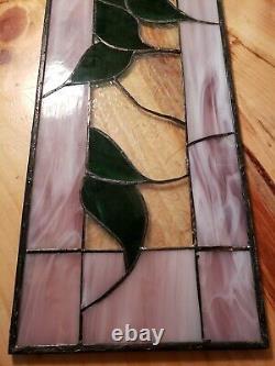 Stained Glass Window Panel 36 5/8 X 8 3/8 Handcrafted