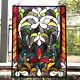 Stained Glass Window Panel Suncatcher Handcrafted With 289 Pieces Of Glass