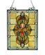 Stained Glass Window Panel Tiffany Style Victorian Hanging Wall Decor Art 18x25