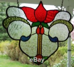 Stained Glass panel -Victorian Flower