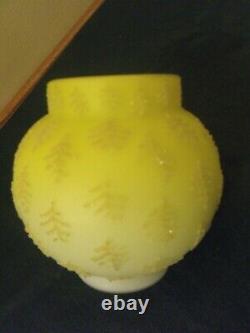 Steven Williams Satin Uranium CORALINE Vaseline Antique Cabinet Vase Cased