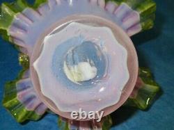 Stevens & Williams Rare Antique Bride's Basket Hand Blown Art Glass