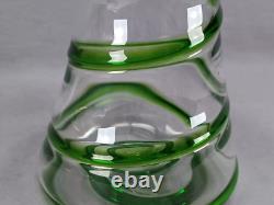 Stuart & Sons Stourbridge Hand Blown Green Trailed Victorian Art Glass Vase Stuart & Sons Stourbridge Hand Blown Green Trailed Victorian Art Glass Vase