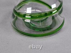 Stuart & Sons Stourbridge Hand Blown Green Trailed Victorian Art Glass Vase Stuart & Sons Stourbridge Hand Blown Green Trailed Victorian Art Glass Vase