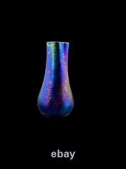Stunning Rindskopf czech bohemian iridescent glass vase