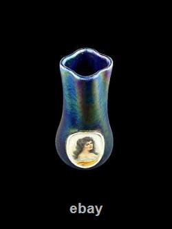 Stunning Rindskopf czech bohemian iridescent glass vase