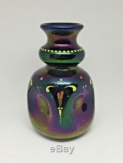 Superb Rare Thomas Webb Iridescent Bronze Glass Vase c1878