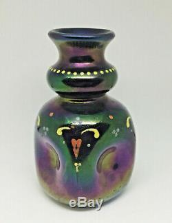 Superb Rare Thomas Webb Iridescent Bronze Glass Vase c1878