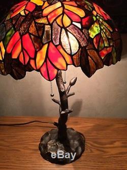 TIFFANY STAINED GLASS Victorian Tree Branch Accent LAMP Art Deco Nouveau NIB