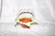 Ts Victorian Orange And Vaseline Flaming Petals Art Glass Basket