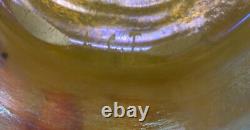 Tiffany Studios Art Glass Finger Bowl & Underplate Gold Iridescent Favrile