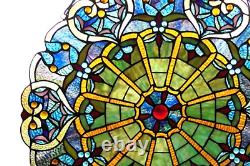 Tiffany-Style Victorian Stained Glass Window Panel Suncatcher Art Glass