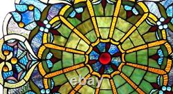 Tiffany-Style Victorian Stained Glass Window Panel Suncatcher Art Glass