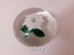 Uncommon & Lovely Boston & Sandwich White Double Poinsettia Pre 1900 Paperweight Uncommon & Lovely Boston & Sandwich White Double Poinsettia Pre 1900 Paperweight