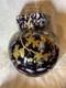 Vase Bohemian Harrach Gilded Floral Decoration Feather Plume Mark C1890