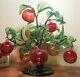Venetian Fruit Tree Antqiue Victorian Vtg Murano Table Art Glass Leaves Statue