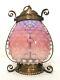 Victorian Cranberry Hobnail Glass Shade Hanging Hall Lamp Art Antique Fixture