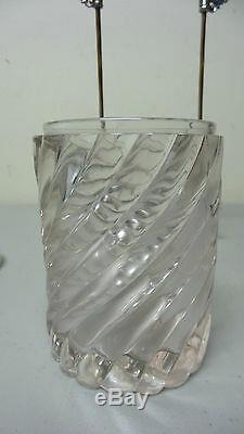 VICTORIAN PERIOD GLASS PICKLE CASTOR, DERBY SILVER PLATE STAND with OWLS