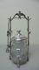 Victorian Period Glass Pickle Castor, Silver Plate Stand With Bird