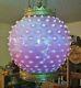 Victorian Cranberry Hobnail Art Glass Hanging Library Lamp Globe Vtg Fenton Ball