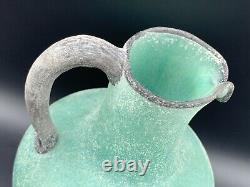 VTG Ermanno Nason for Vetreria Cenedese, Green Scavo Glass Pitcher, Italy, 1964