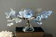 Venetian Glass Flower Bouquet On Crystal Glass Stand Art Glass Italian Murano
