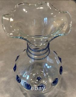 Vetro Soffiato Lavorato Amano Soffieria Parise Venetian Art Glass Vase Italy