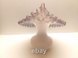 Victorian Amethyst Jack in the Pulpit Opalescent Base Vase Hand Blown 7