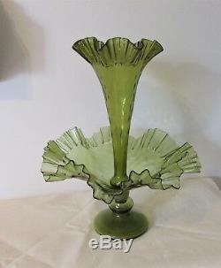 Victorian Antique Art Glass Epergne