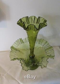 Victorian Antique Art Glass Epergne