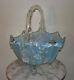 Victorian Antique Art Glass Richardson Webb Or Stevens And Williams Basket