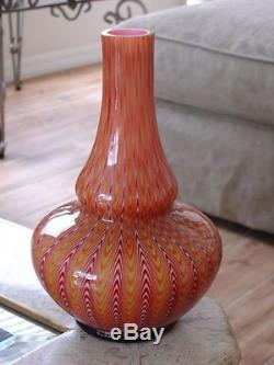 Victorian Antique Art Glass Stevens and Williams Osiris Gourd Shaped Bud Vase