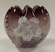 Victorian Antique Stevens & Williams Amethyst Cased Art Glass Rose Bowl Vase