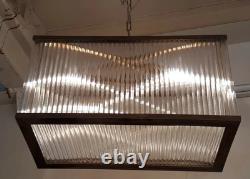Victorian Art Deco Brass & Glass Ship Ceiling Fixture Chandelier Hanging Light Victorian Art Deco Brass & Glass Ship Ceiling Fixture Chandelier Hanging Light