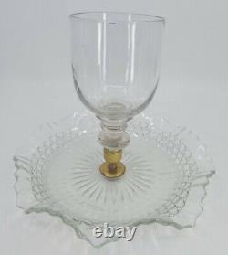 Victorian Art Deco Nouveau Epergne Vase Antique Glass 7×8