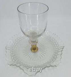 Victorian Art Deco Nouveau Epergne Vase Antique Glass 7×8