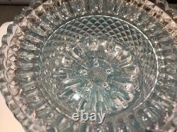 Victorian Art Glass Blue Twist Stripe 3 Pc Fairy Lamp Candle Light Clarke's Hldr
