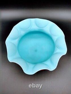 Victorian Art Glass Bowl Diamond Optic Webb