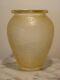 Victorian Art Glass Glue Chip Chipped Ice Or Ice Glass Amber Vase