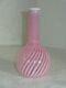 Victorian Art Glass Hobbs Cranberry Opalescent Swirl Barber Bottle