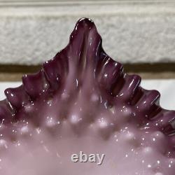 Victorian Art Glass Hobnail Jack in Pulpit Vase Plum Cased Purple