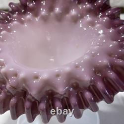 Victorian Art Glass Hobnail Jack in Pulpit Vase Plum Cased Purple