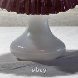 Victorian Art Glass Hobnail Jack in Pulpit Vase Plum Cased Purple