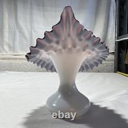 Victorian Art Glass Hobnail Jack in Pulpit Vase Plum Cased Purple