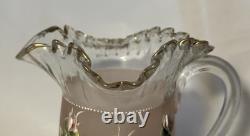 Victorian Art Glass Lemonade Set Fenton Style Victorian Art Glass Lemonade Set Fenton Style