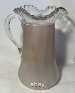 Victorian Art Glass Lemonade Set Fenton Style Victorian Art Glass Lemonade Set Fenton Style