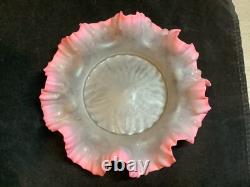 Victorian Art Glass Pink and Clear 2 Pc Fairy Lamp Candle Light 6 1/4 Inches Victorian Art Glass Pink and Clear 2 Pc Fairy Lamp Candle Light 6 1/4 Inches