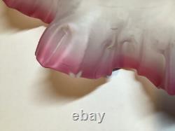 Victorian Art Glass Pink and Clear 2 Pc Fairy Lamp Candle Light 6 1/4 Inches Victorian Art Glass Pink and Clear 2 Pc Fairy Lamp Candle Light 6 1/4 Inches