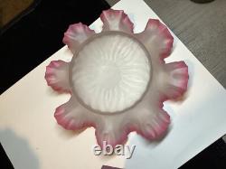 Victorian Art Glass Pink and Clear 2 Pc Fairy Lamp Candle Light 6 1/4 Inches Victorian Art Glass Pink and Clear 2 Pc Fairy Lamp Candle Light 6 1/4 Inches